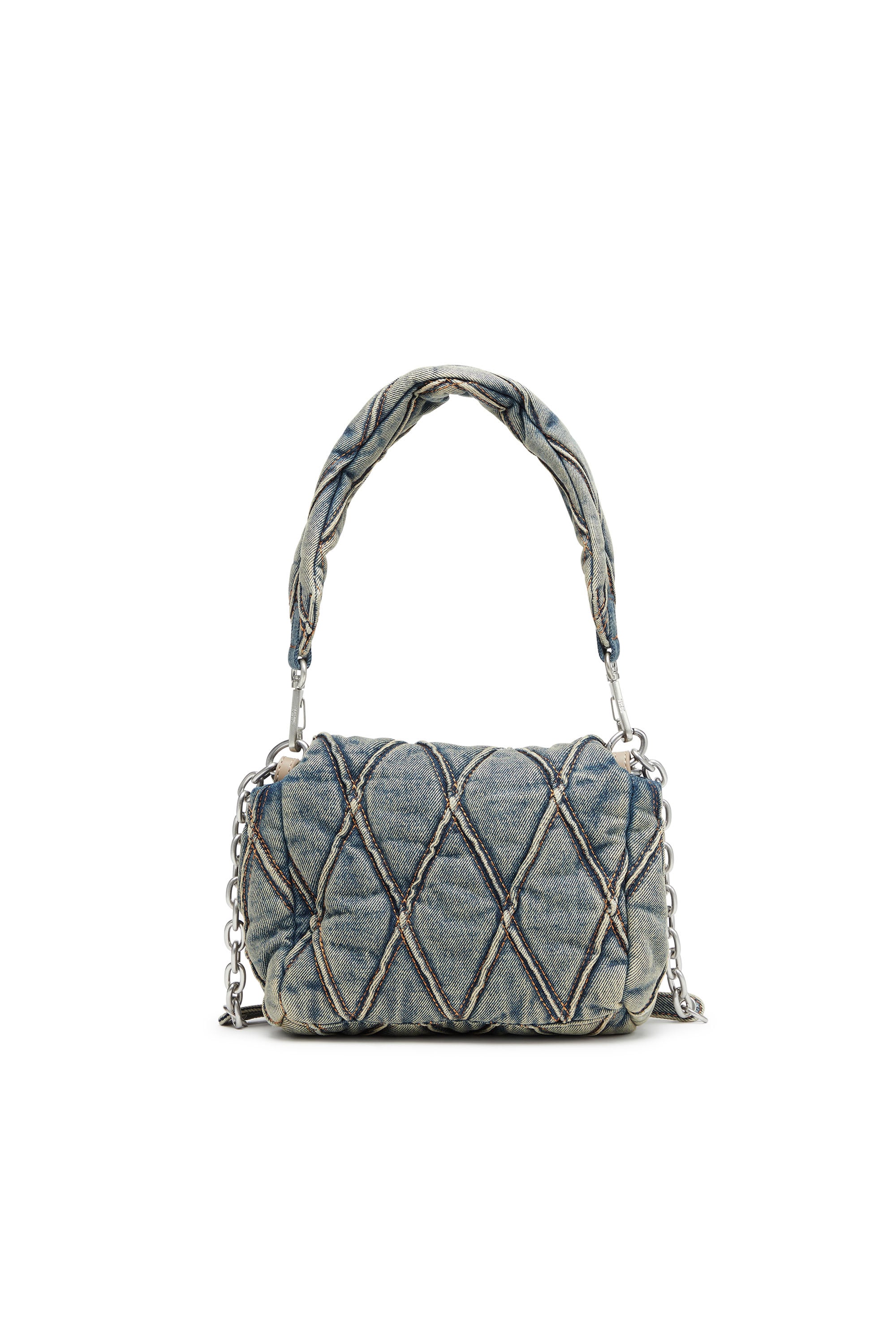 Diesel ウィメンズ バッグ Charm-D Shoulder L bag キルト デニム