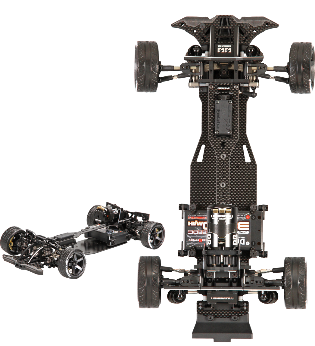 GRK5カーボンシャーシ、アッパーデッキセット GRK5カーボンシャーシ