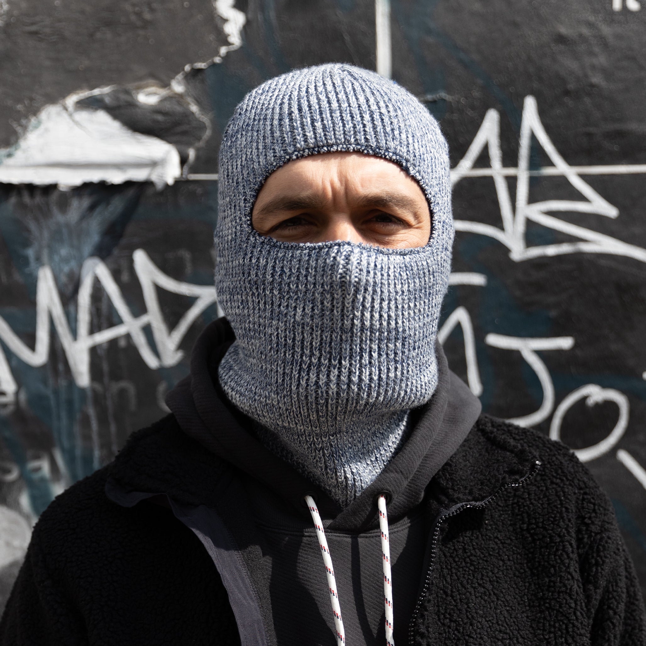 Merino Wool Big Knit Balaclava - Black – Druthers NYC