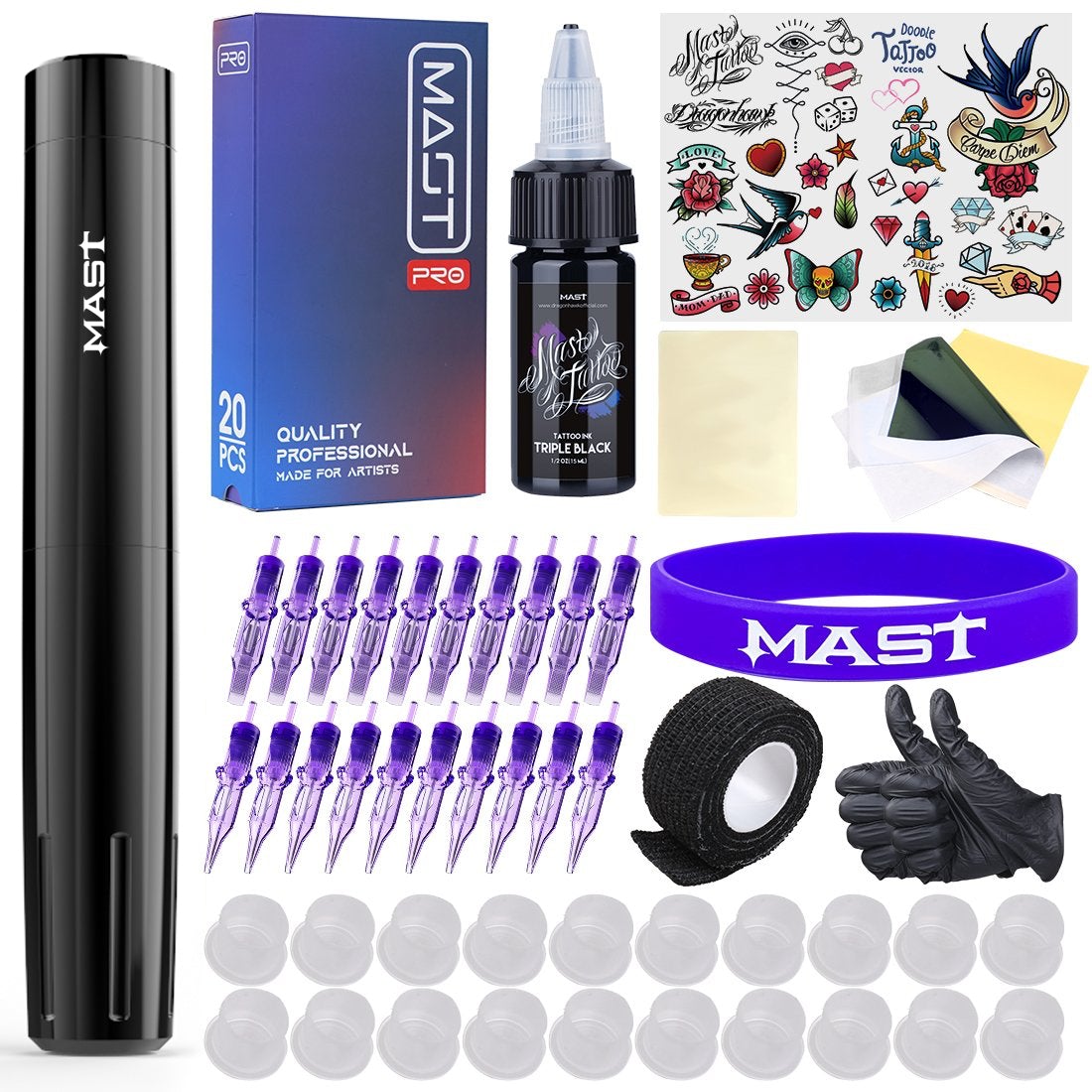 Mast Tour Y22 Wireless Tattoo Machine Kits - Great for Tattoo