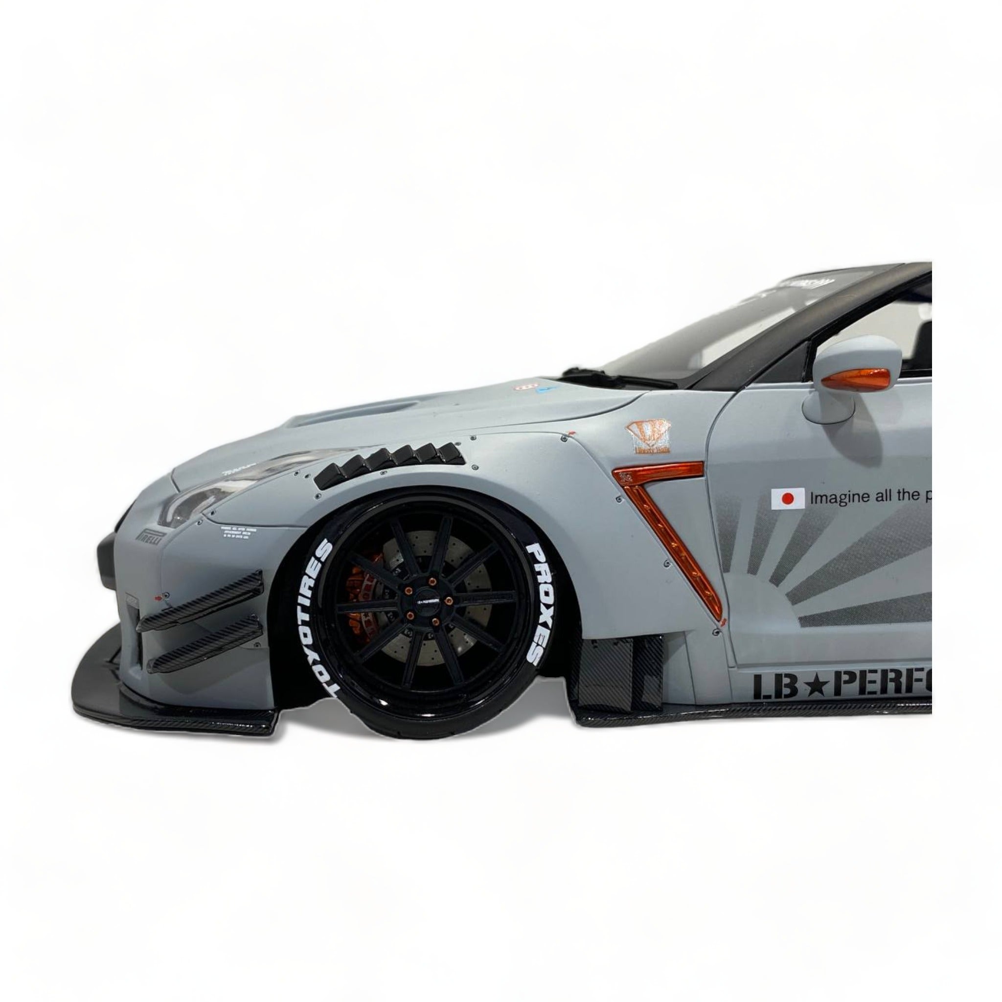 Nissan GT-R R35 LBWK LB*Performance Matt Grey by Onemodel 1/18