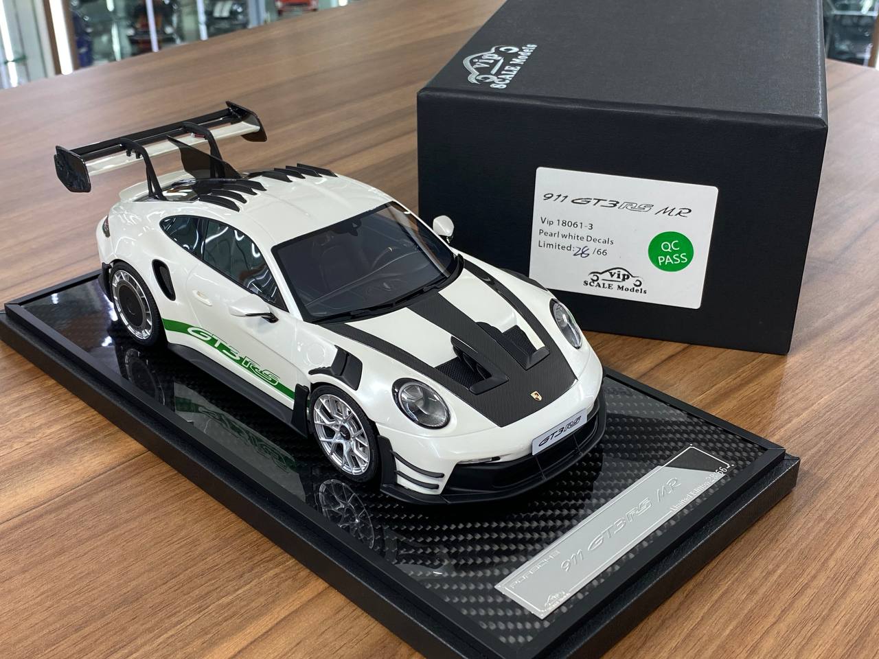 1/18 Resin VIP Models Porsche 911 GT3 RS MR Pearl White Ltd.Edn.66