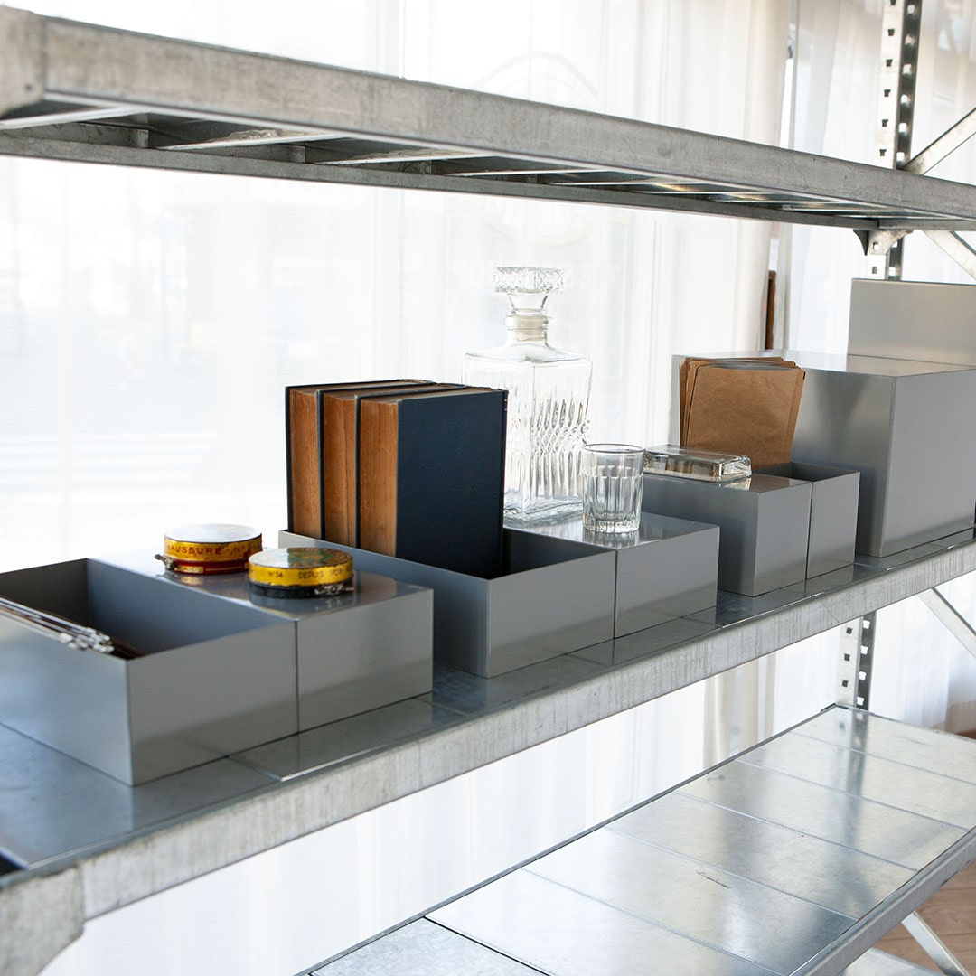 DULTON ONLINE SHOP | METAL BOX WITH 3 DIVISIONS GRAY(3 DIVISIONS