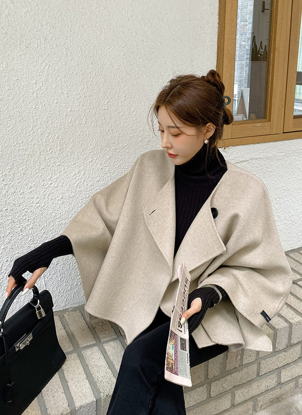 ウール混ケープジャケット | レディースファッション通販 - DHOLIC