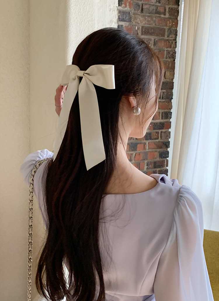 サテンリボンバレッタ・全2色 | レディースファッション通販 - DHOLIC