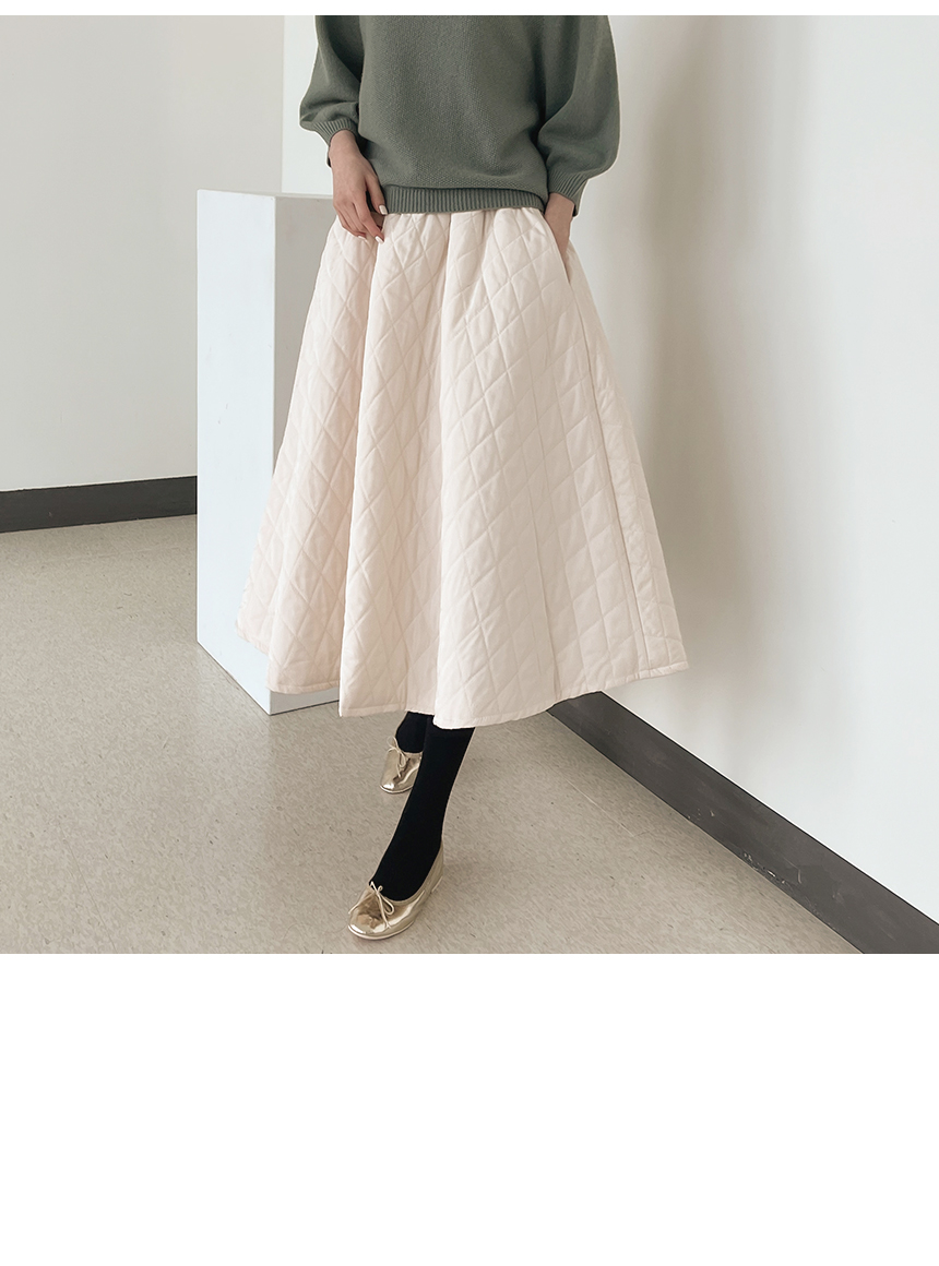 キルティング中綿フレアスカート | レディースファッション通販 - DHOLIC