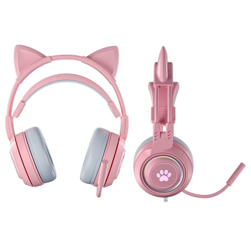 e-TREND｜AREA MS-MIMI01-PK [猫耳ヘッドフォン 軽量 ヘッドセット