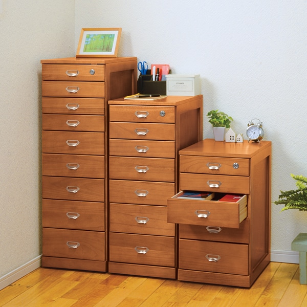 天然木書類整理チェスト(A4・5段): 家具・インテリア／はぴねすくらぶ