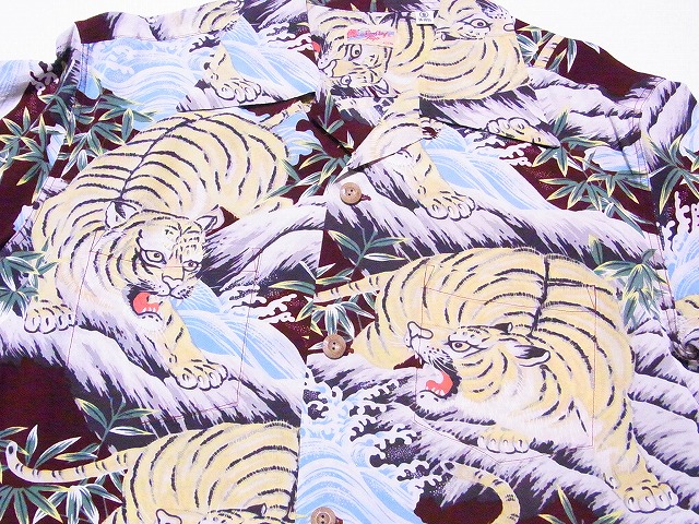 SUN SURF[サンサーフ] 長袖アロハシャツ SS29004 FIGHTING TIGER 長袖