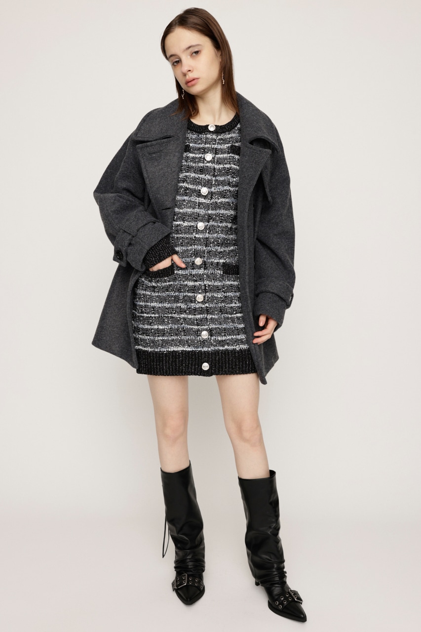 SLY | KNIT TWEED ショートワンピース (ワンピース(ミニ・ミディアム