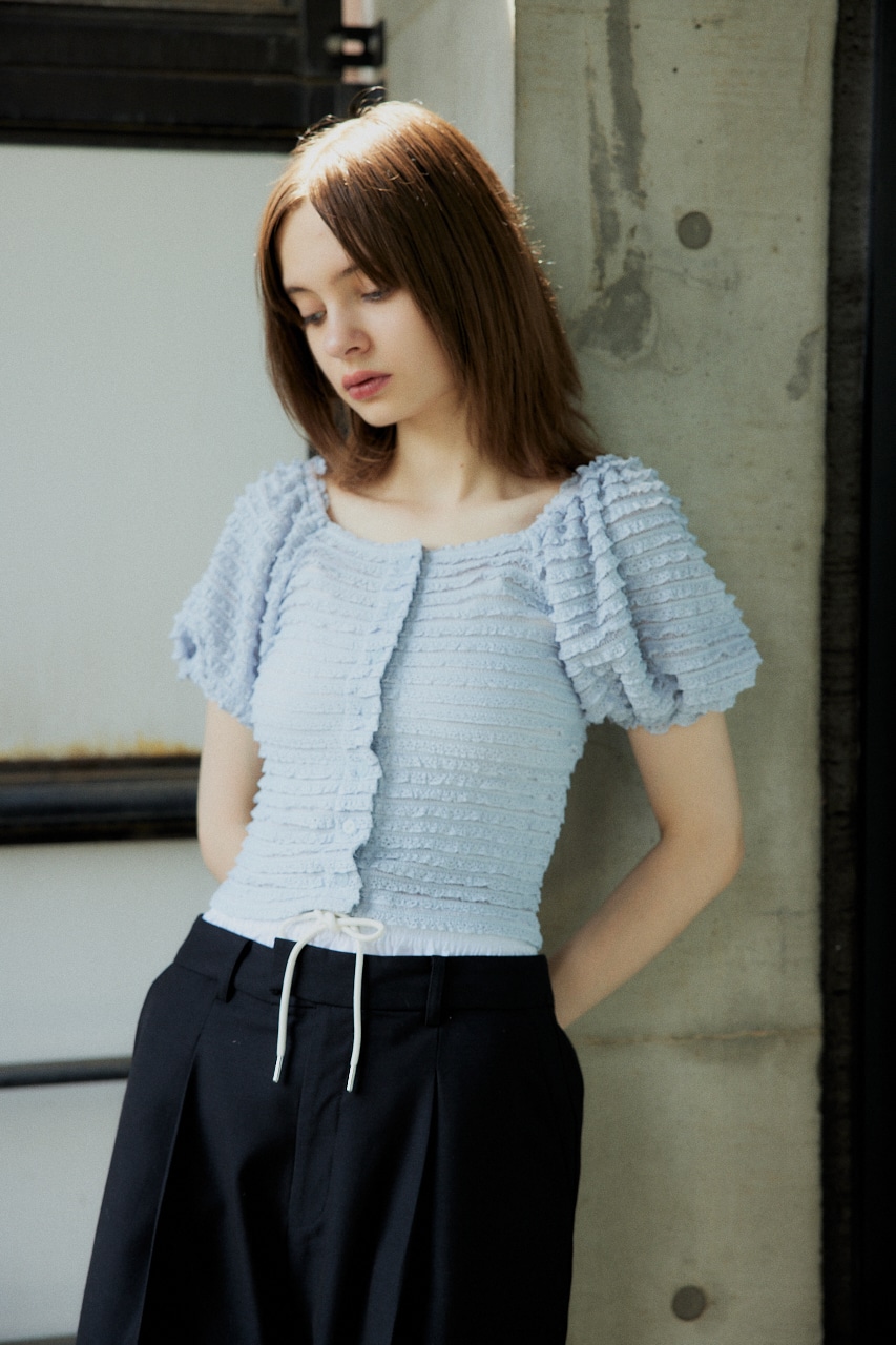 SLY | FRILL PUFF CUT トップス (Tシャツ・カットソー(半袖) ) |SHEL