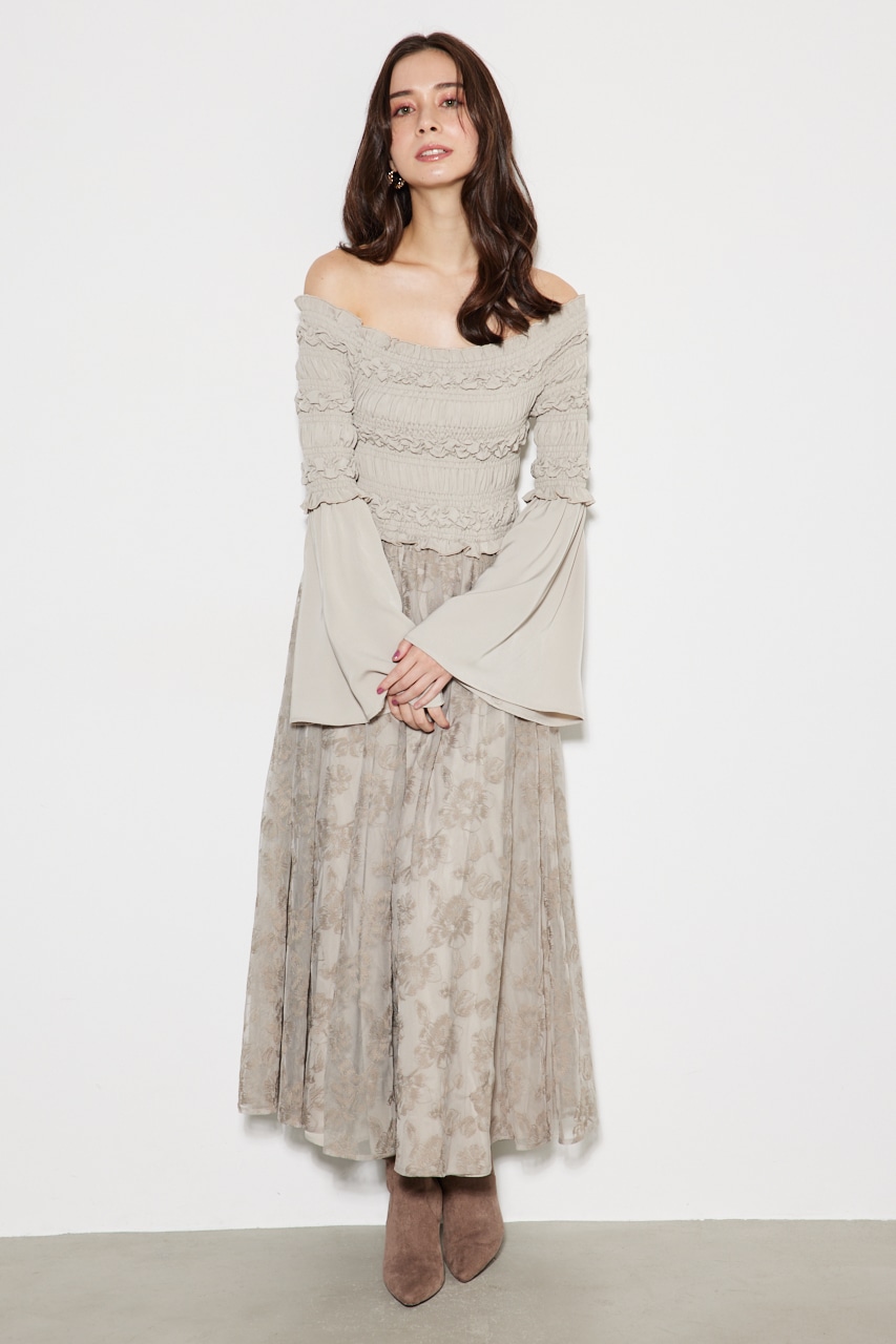 美品 PRADAプラダ レース 刺繍 ワンピースエンブロイダリードレスフレア