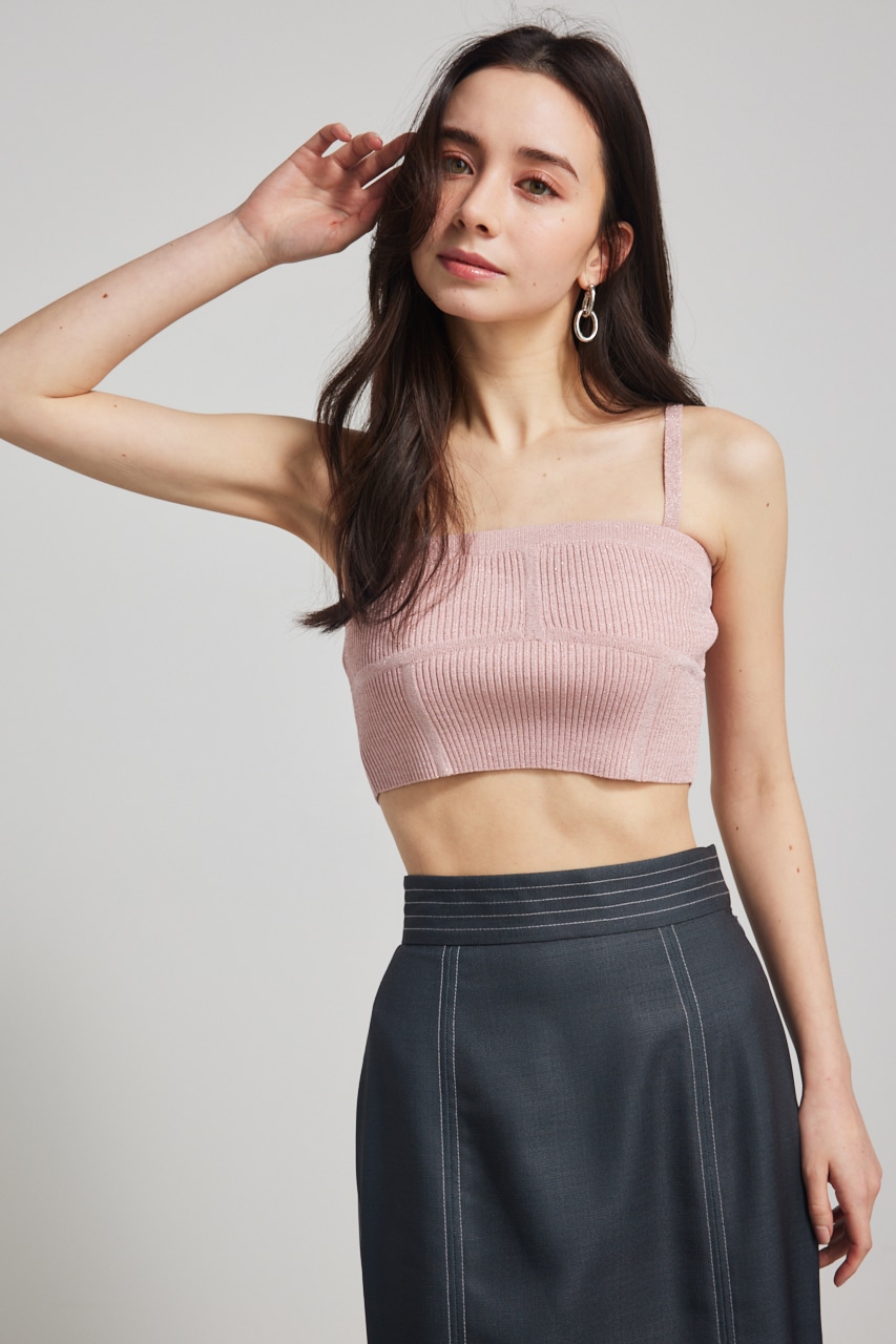 rienda | ビスチェライクKnitベアTOP (ベアトップ ) |SHEL'TTER WEBSTORE