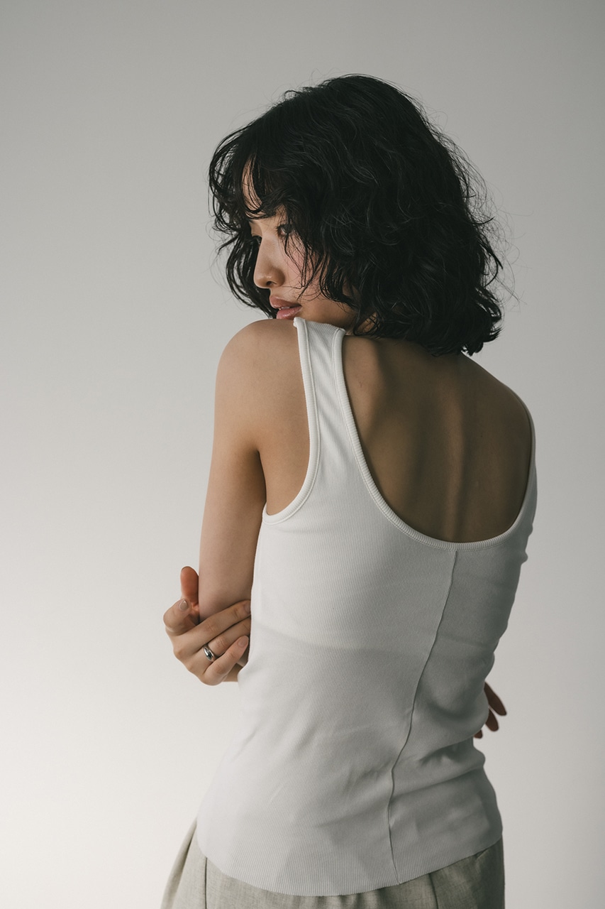 STYLEMIXER | カップ付きバックオープンタンク (タンクトップ ) |SHEL