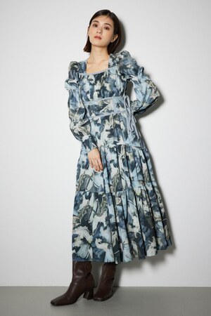 rienda | サイドリボンフレアワンピース (ワンピース(ロング） ) |SHEL