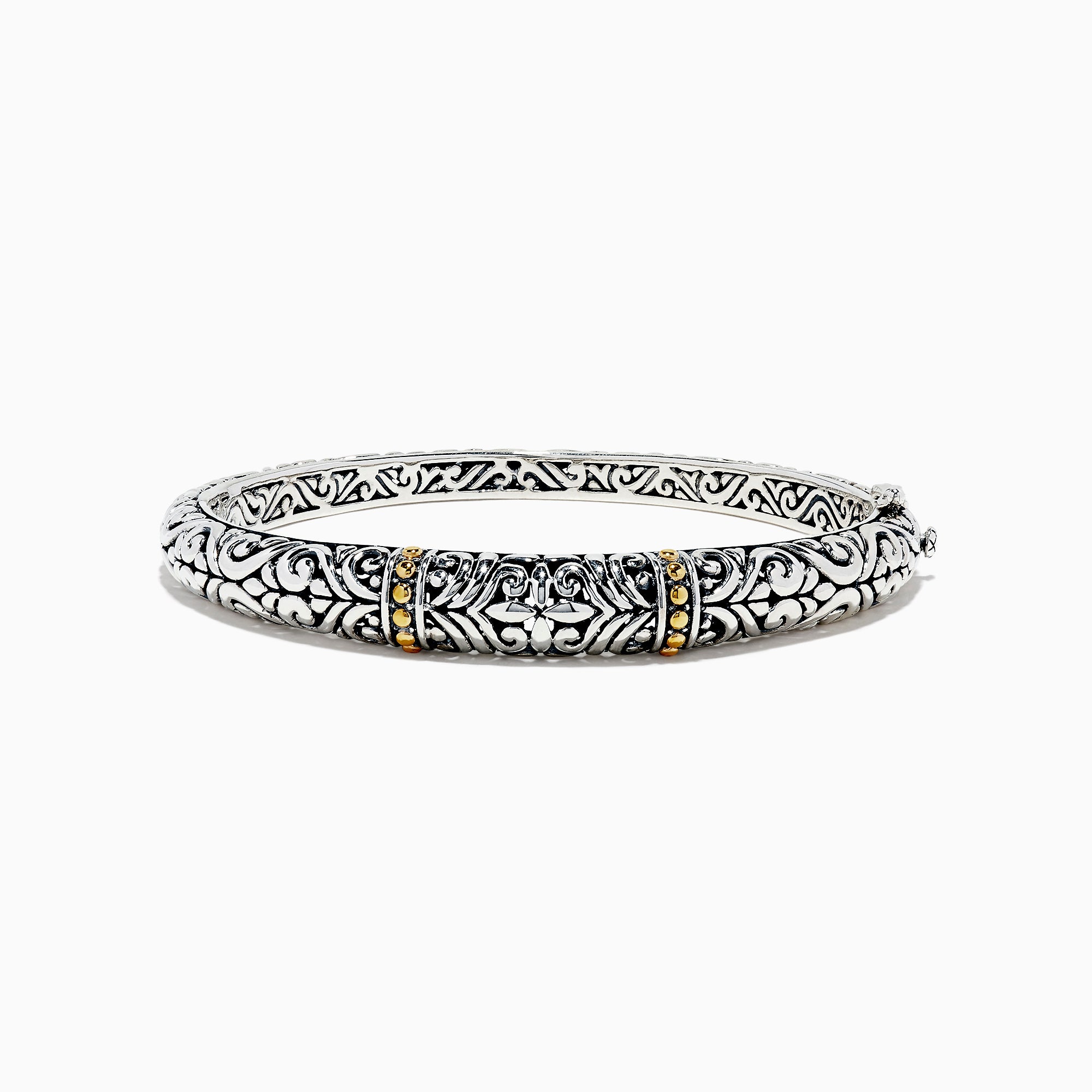 925 Sterling Silver and 18K Gold Bangle – effyjewelry.com
