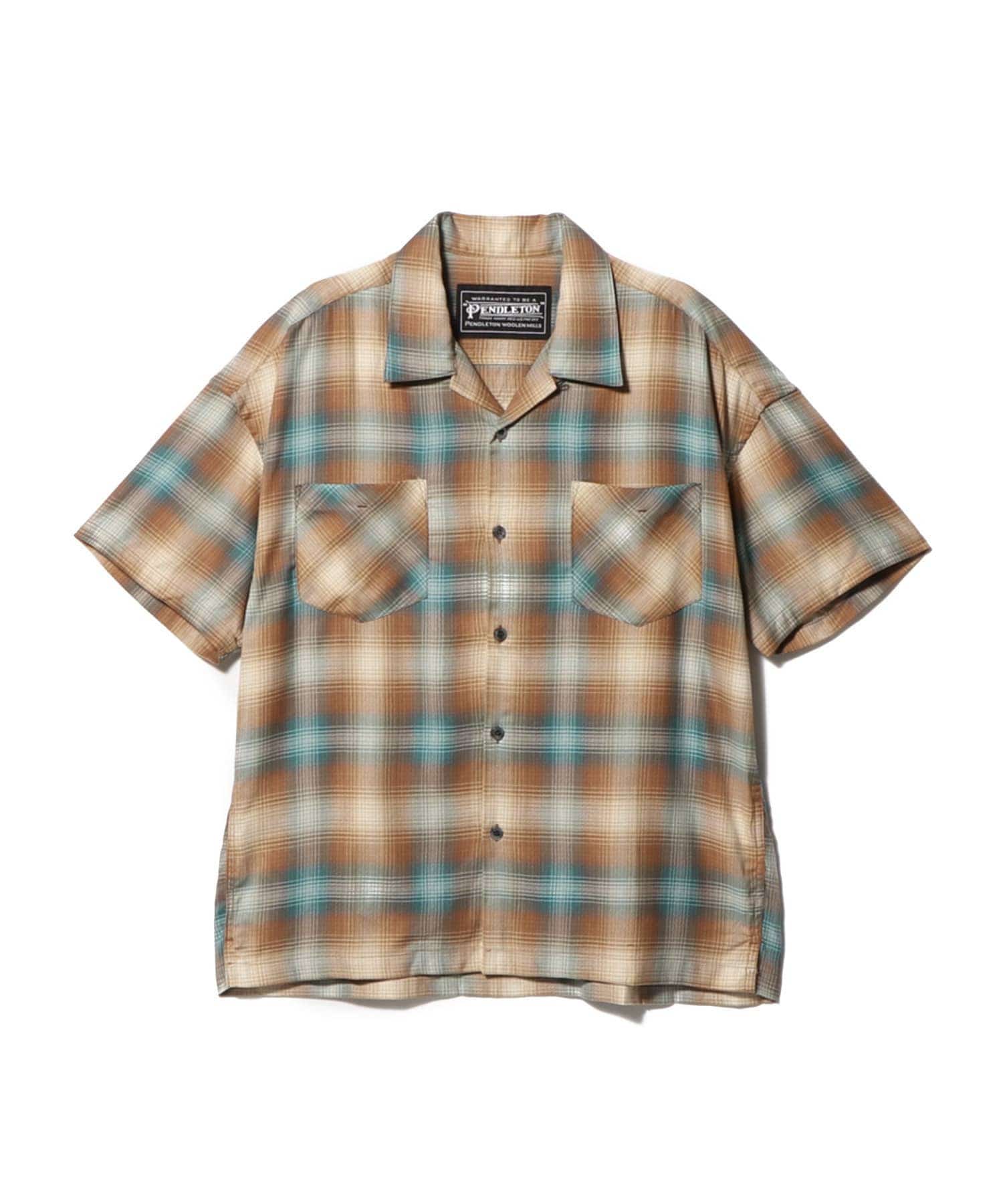 PENDLETON / オンブレチェックオープンカラーシャツ《ESTNATION