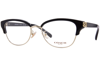 Coach HC6195 5002 Eyeglasses Women's Shiny Light Gold/Black Full