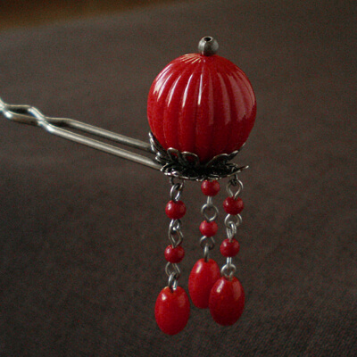 アンティーク紅珊瑚風かんざし | FourSeason雑貨テイストの