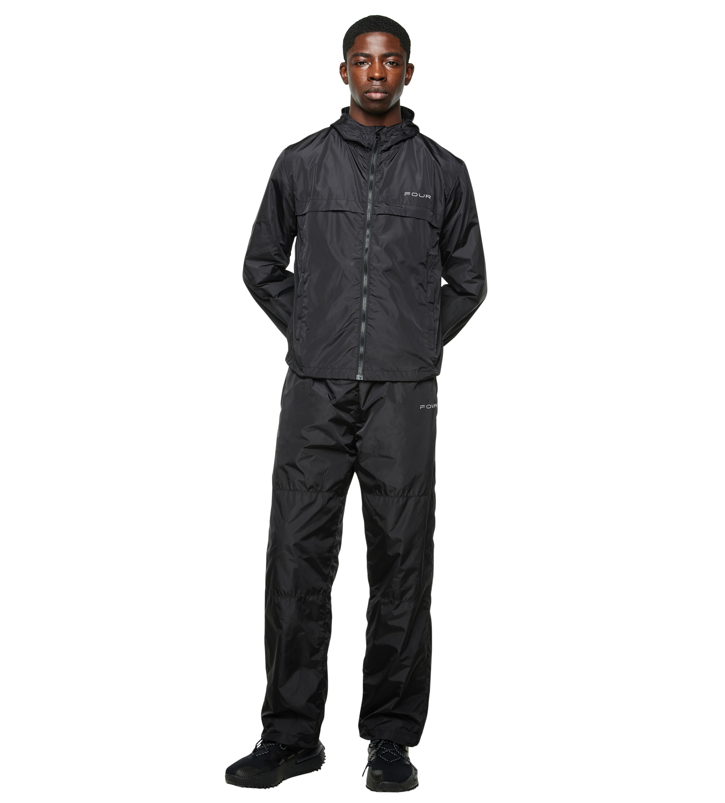 Sport Windbreaker Nylon Pants Black – FOUR Amsterdam