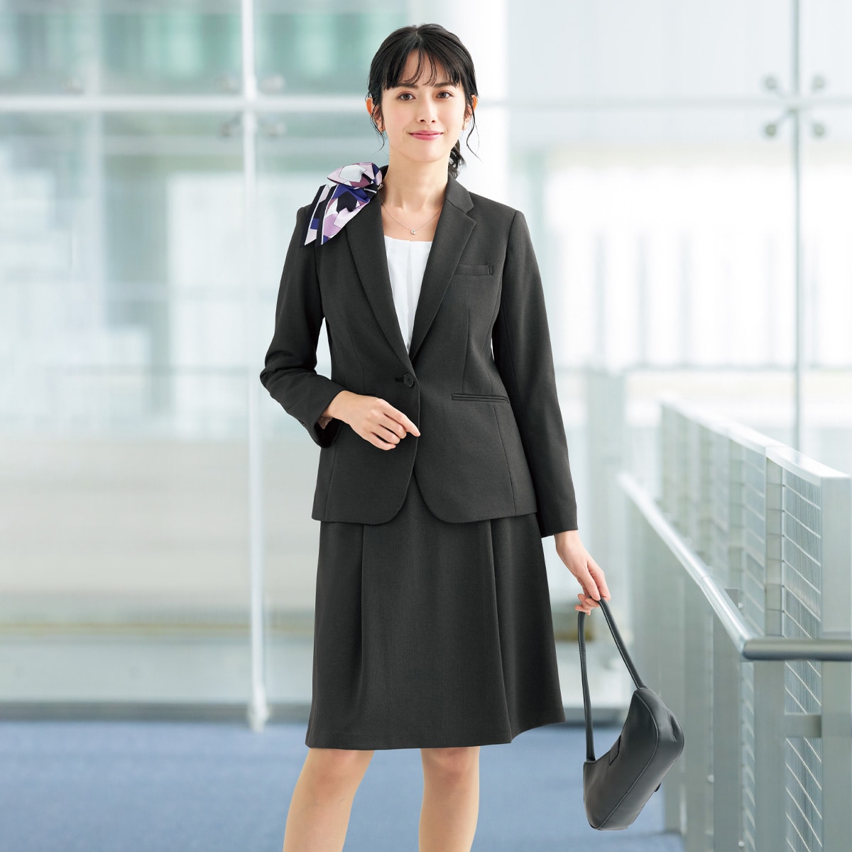 FS46042 後ゴムニットソフトプリーツスカート｜医療用白衣・介護