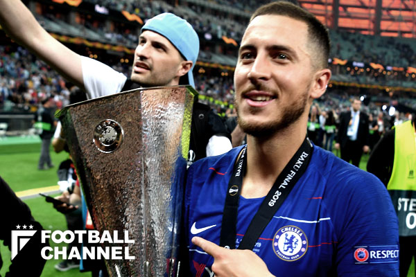 昨季EL最優秀選手はアザールが受賞。チェルシーにタイトルを置き土産