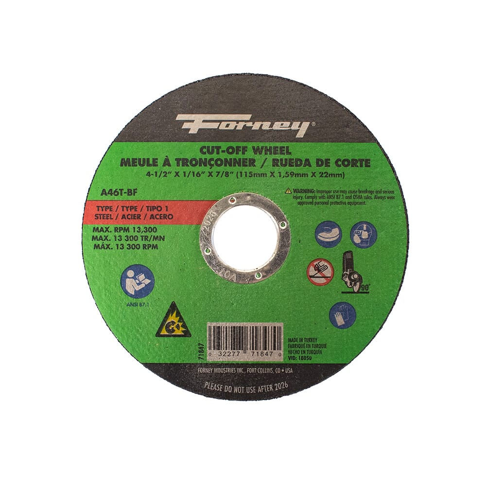 Flap Disc, Type 27 (Depressed Center), 4-1/2 in x 7/8 in, ZA60