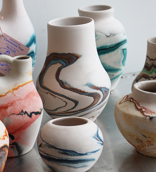 VINTAGE】Nemadji Pottery Flower Base ”Made In USA”を明日、2023年9