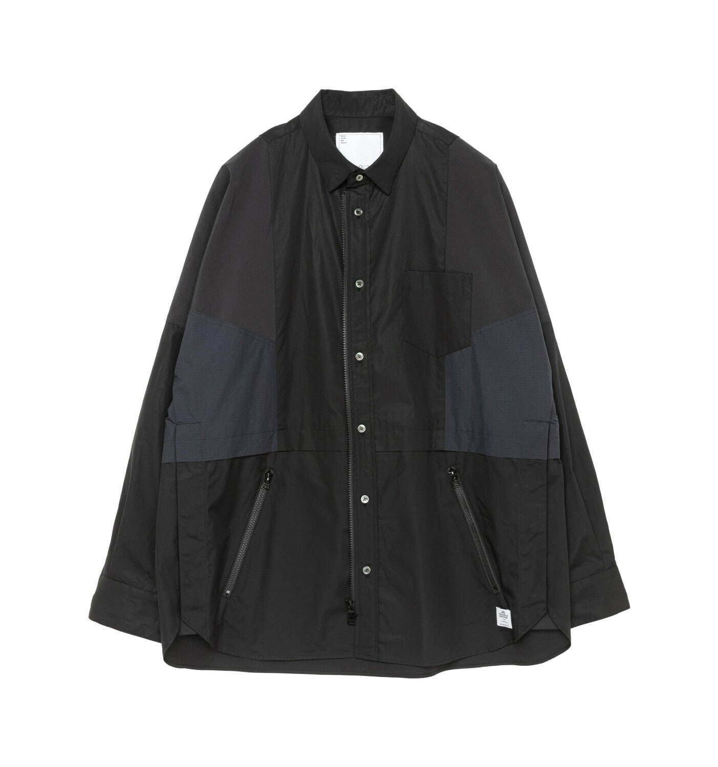sacai 伊勢丹新宿店 メンズ館限定“オールブラック”ドッキングシャツ