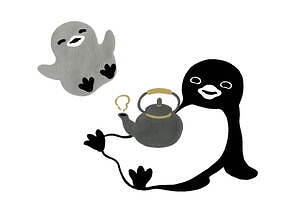 Suicaのペンギン”作者・坂崎千春の版画展「ペンギン喫茶」京都髙島屋