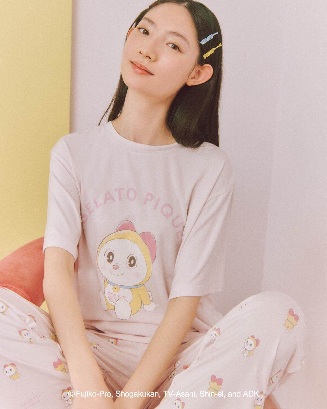 GELATO PIQUE ルームウェア ピンク フリーサイズ ドラミちゃん gelato