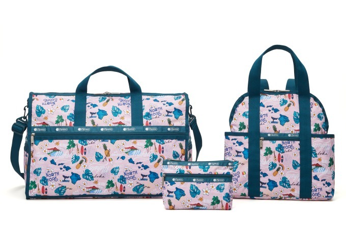 ハワイ限定 レスポートサック ボストンバッグ ウクレレ柄 LESPORTSAC