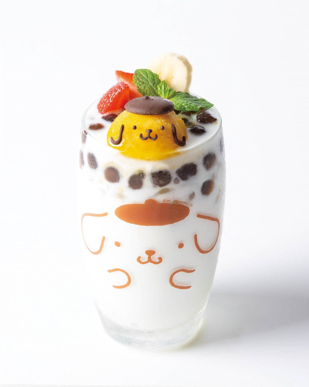ポムポムプリンカフェの“タピオカ”限定メニュー - プリン型パンケーキ