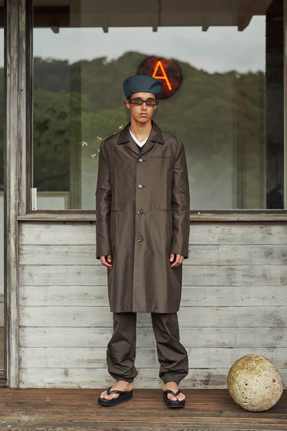 新品 フランシュリッペ きのこワッペン ケープ ベージュ ニット
