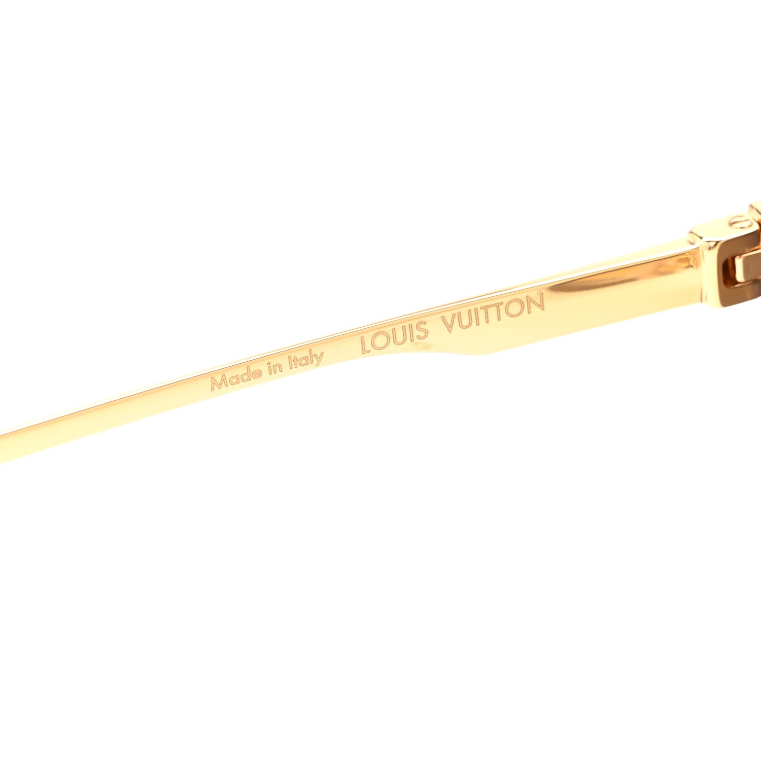 Louis Vuitton Metal LV Ash Sunglasses Z1261E Gold 1819541