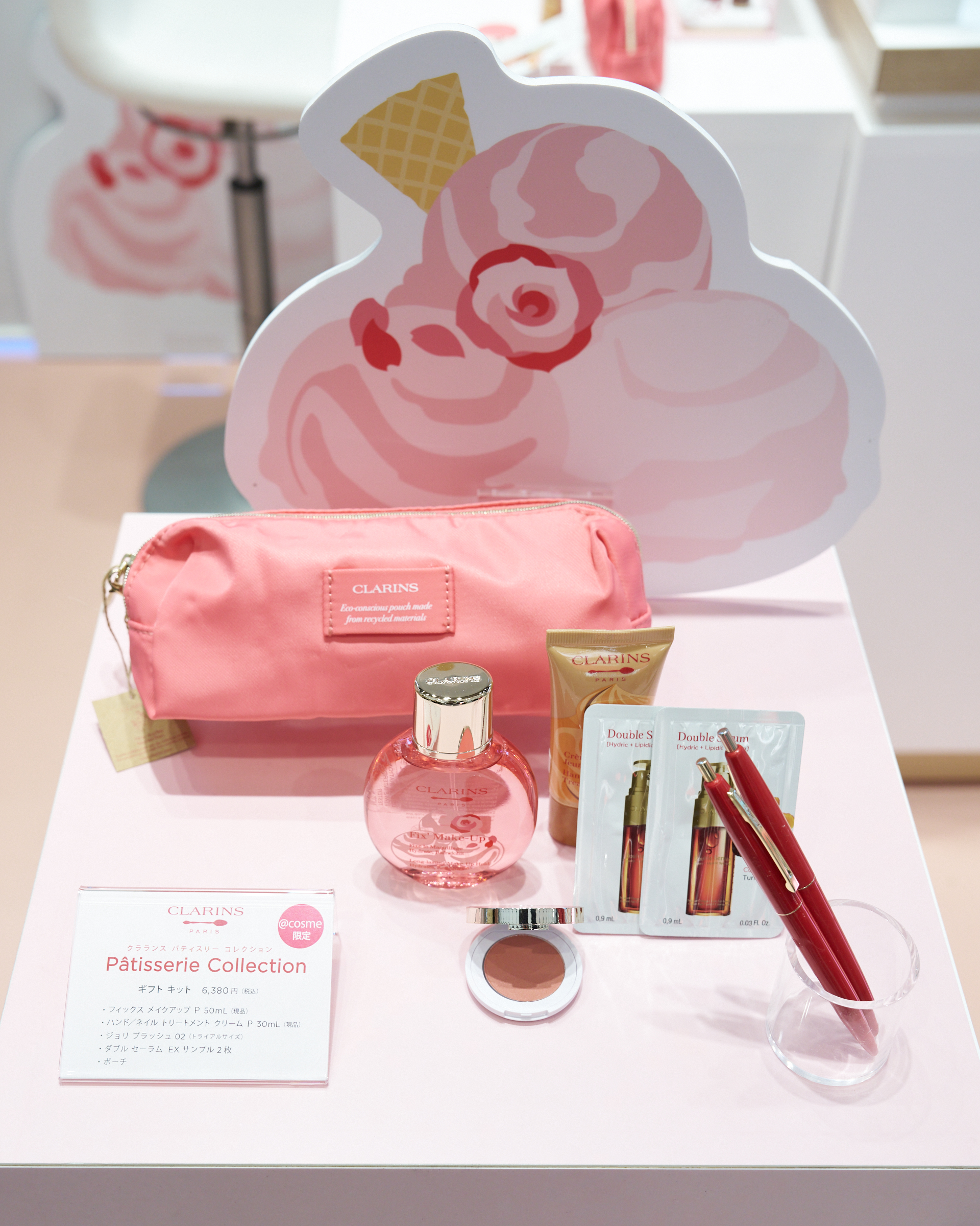 クラランス」が春コスメのポップアップを原宿の@cosme TOKYOで開催