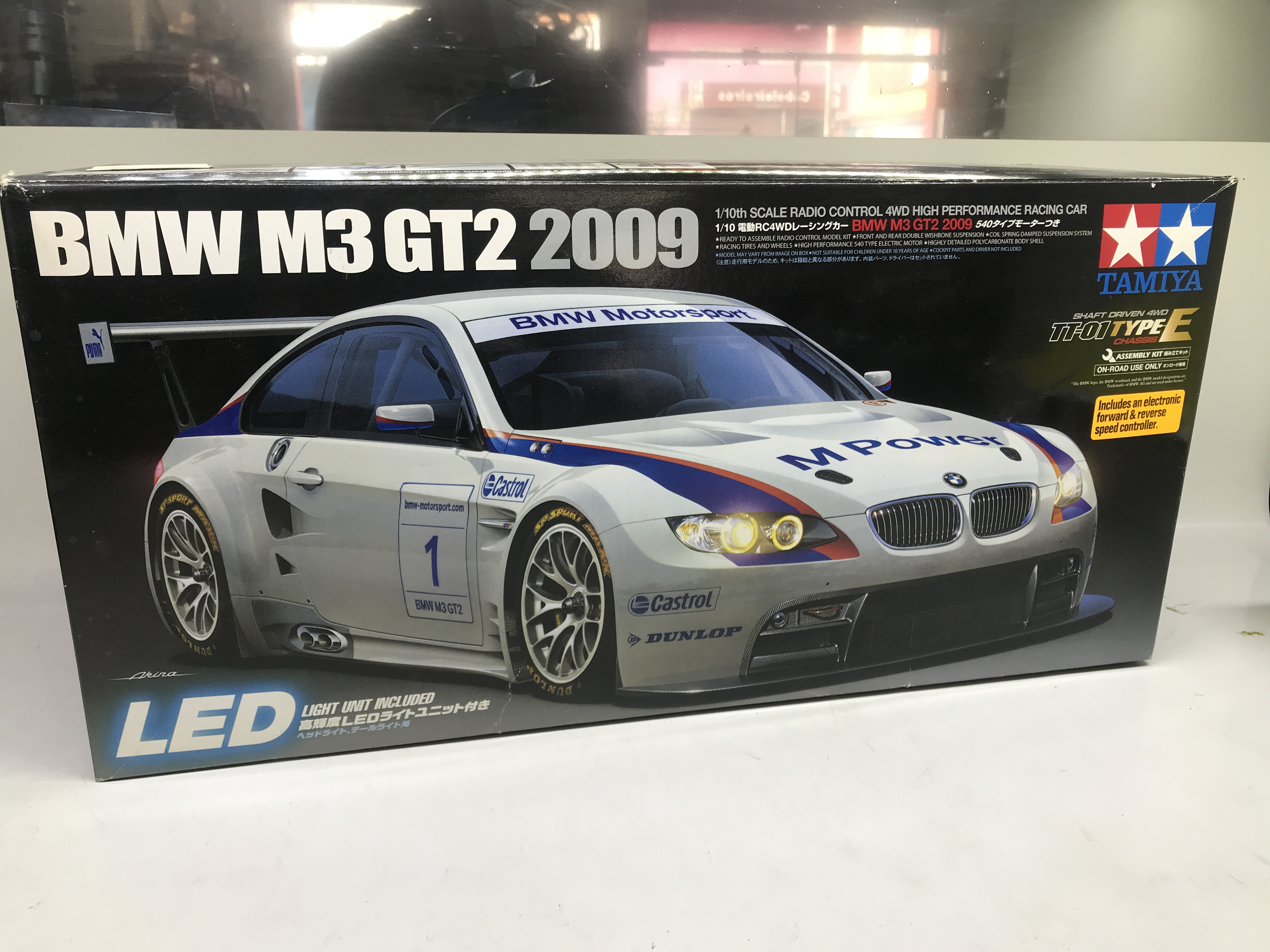 Automodelo Elétrico 1/10 Tamiya TT-01 Type-e BMW M3 GT2 2009 + Kit