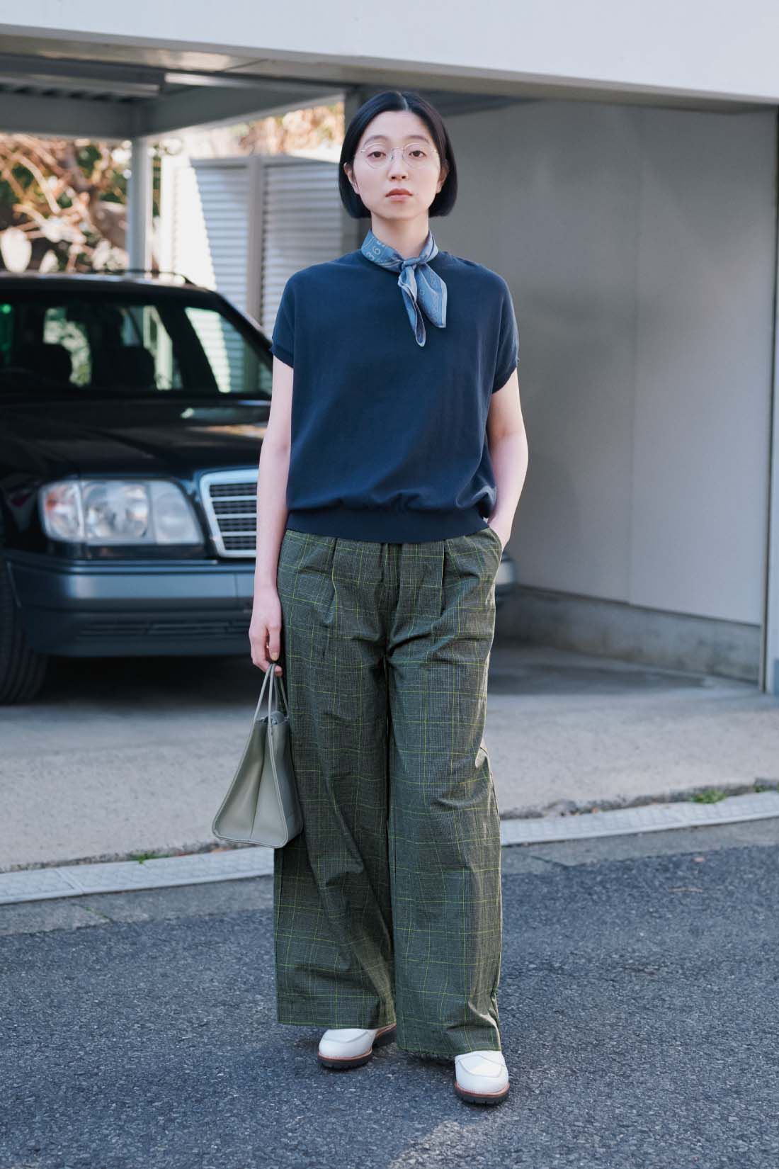 THREE FIFTY STANDARD グリーンラインのチェックパンツ｜THREE FIFTY