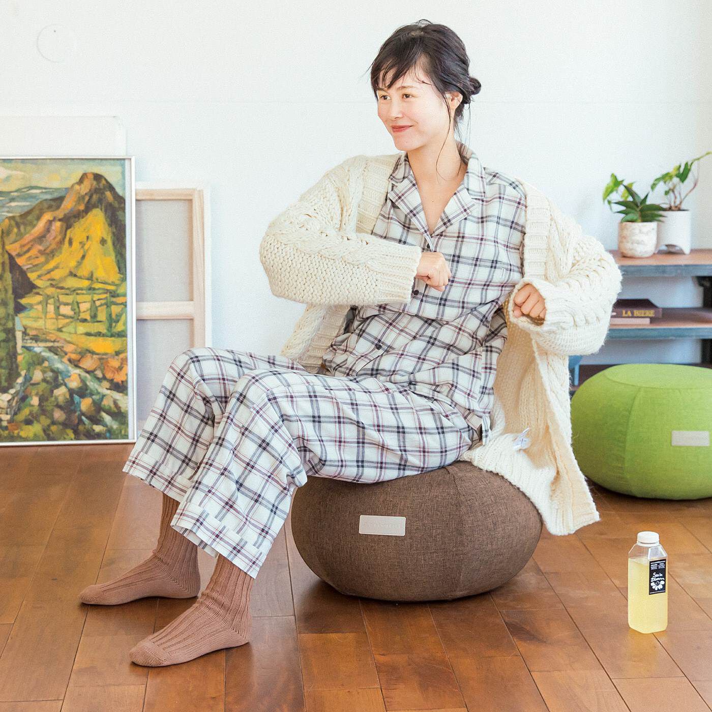 座るだけバランス美姿勢 エクササイズクッション〈ブラウン〉｜flufeel
