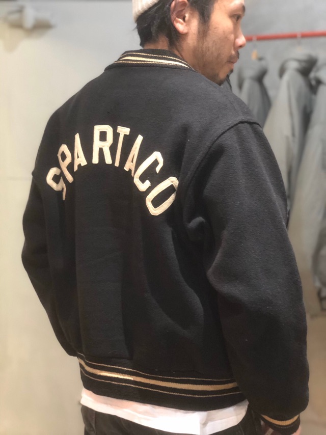 60's BLK×WHT チェーンステッチ Award Jacket60年代 スタジアム