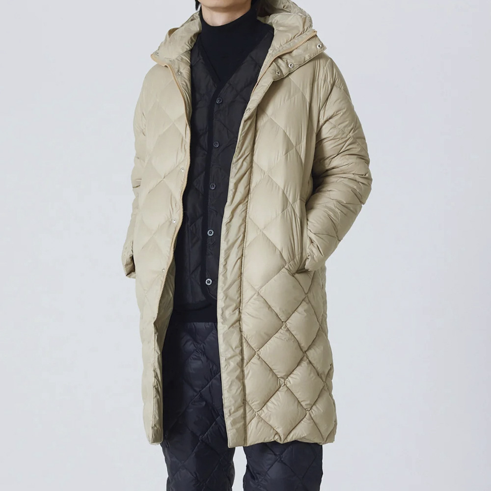 タイオン TAION アウター ユニセックス CITY PACKABLE HOOD LONG DOWN
