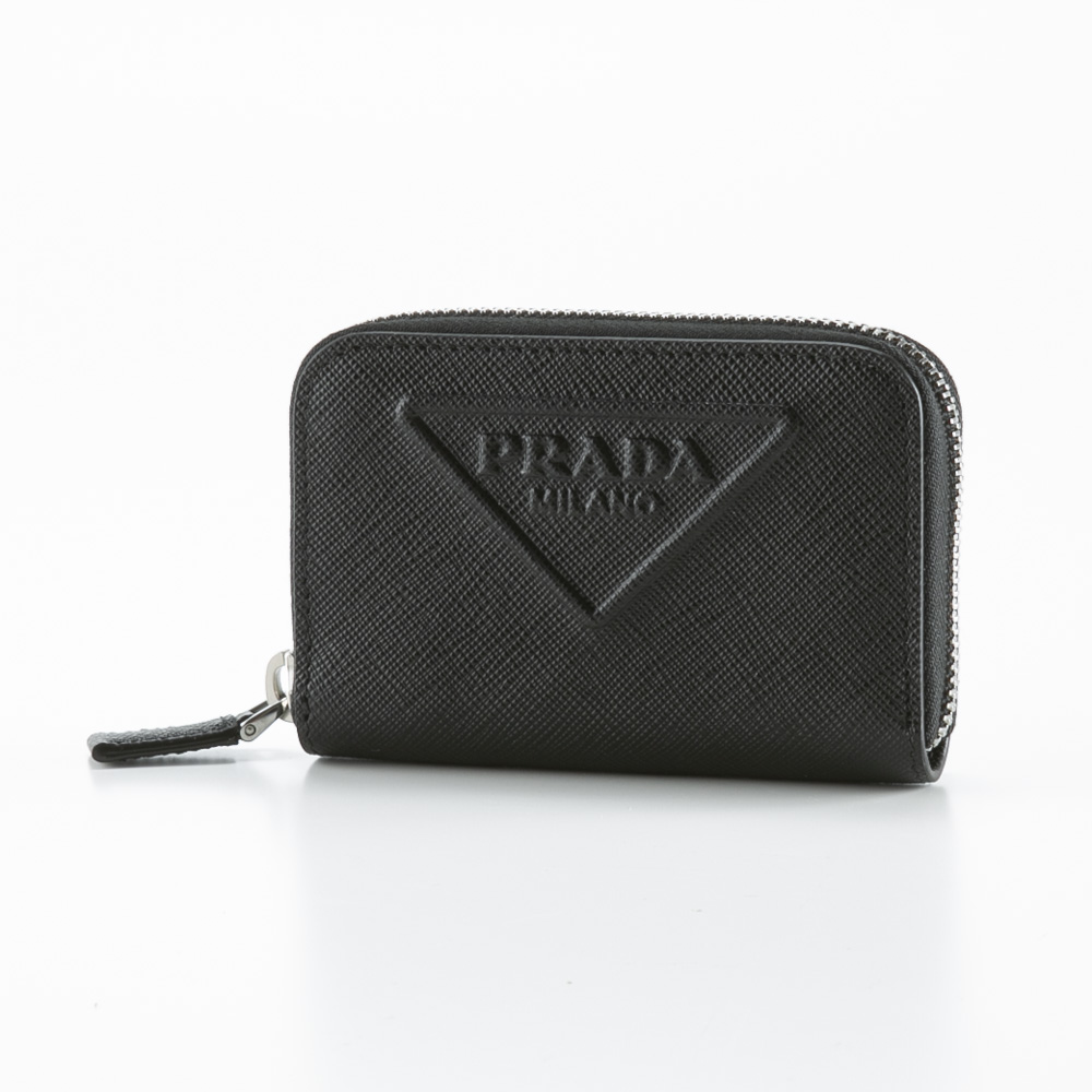 プラダ PRADA 小銭入れ SAFFIANO EMBOSSING ラウンド/NERO 2MM003-2D1Q