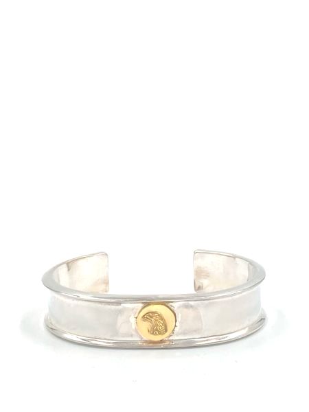LARRY SMITH / EDGED EAGLE HEAD BRACELET -18K GOLD ACCENT-