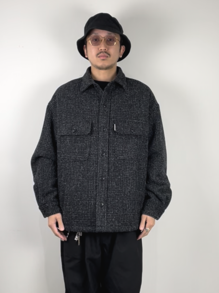 COOTIE / Glen Check Wool CPO Jacket -Glen Check-