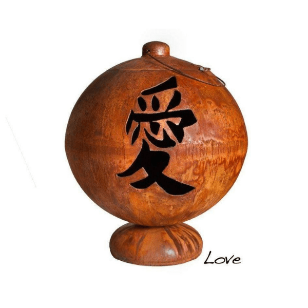 Ohio Flame Live, Laugh, Love 30-Inch Wood Burning Fire Globe