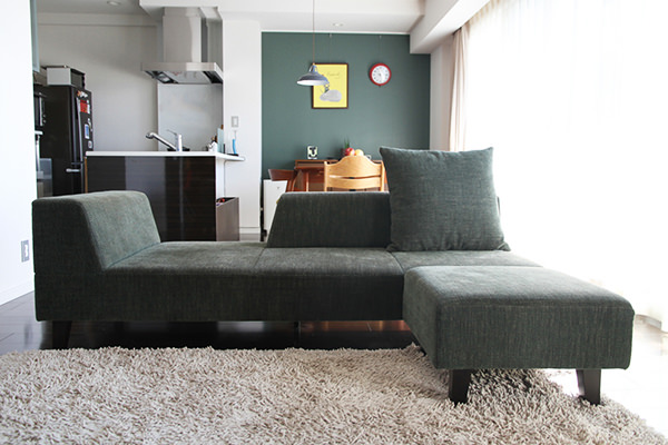 PIVO 3人掛け + PIVO スツール | お客様の声 | ソファ専門店FLANNEL SOFA