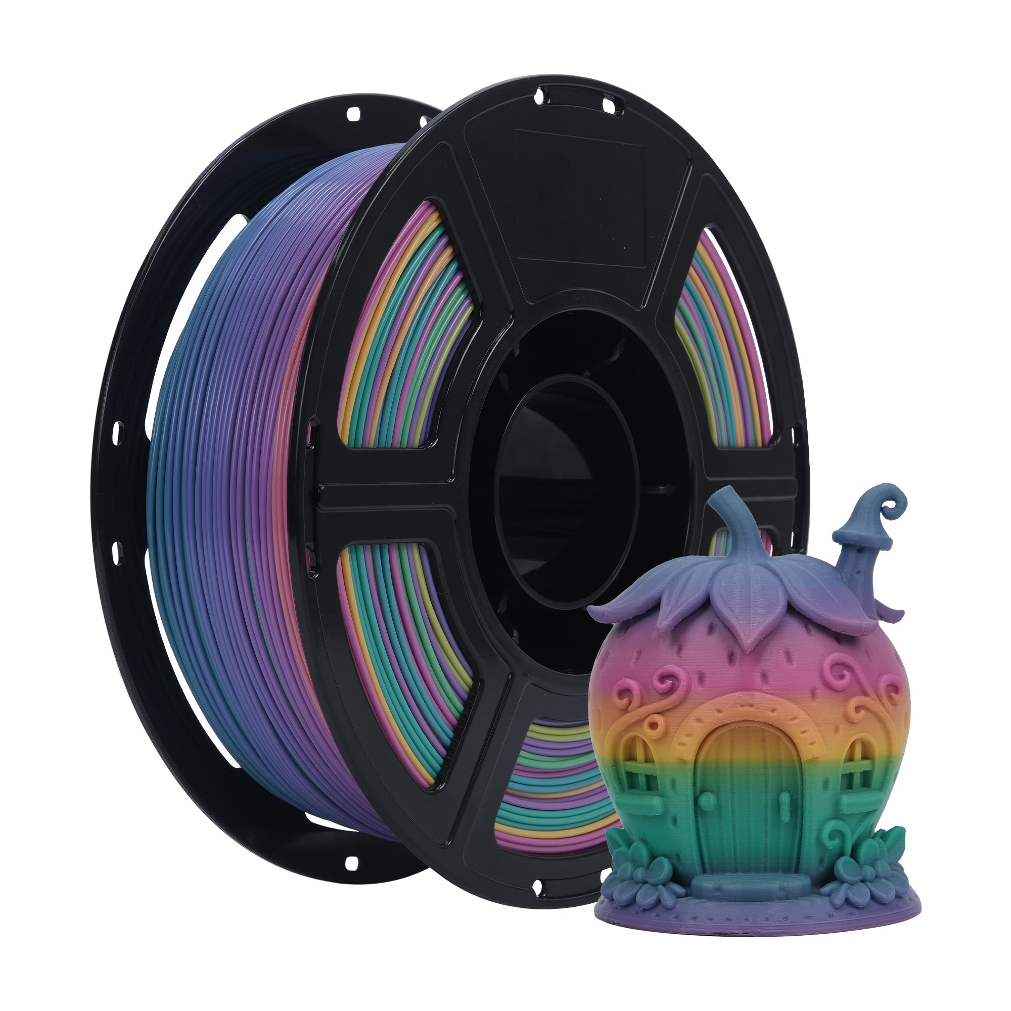 HS PLA Rainbow Filament – Vibrant, Multi-Color 3D Printing