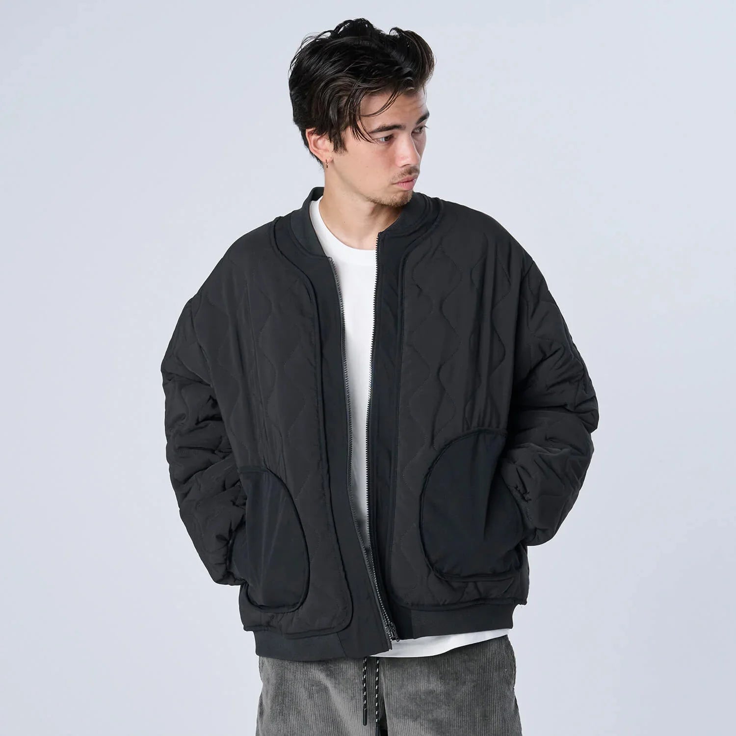 XJK-KILT（ストレッチ中綿キルティングジャケット）BLACK - OUTERWEAR