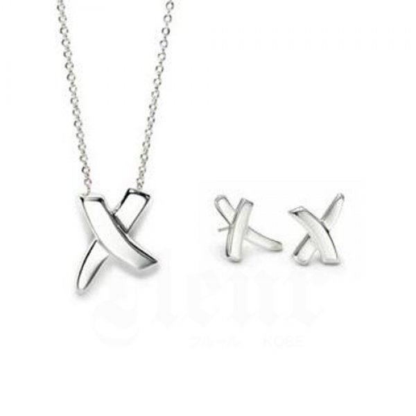 ティファニー パロマ・ピカソ キス ペンダント・ピアスセット [Jewel