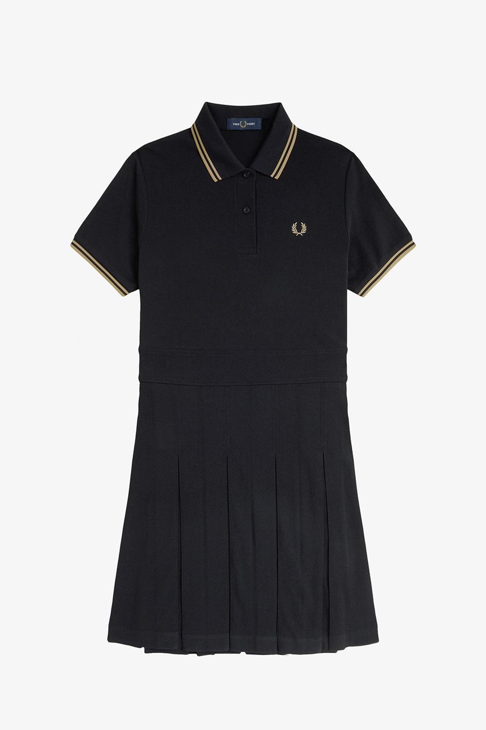 Tipped Pleated Tennis Dress(10 102：BLACK): | FRED PERRY JAPAN